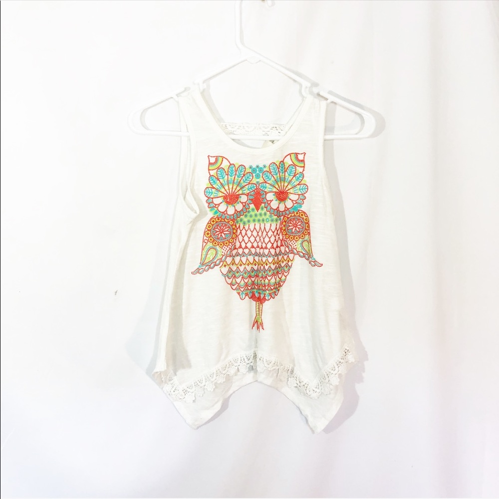 WHITE OWL TANK TOP